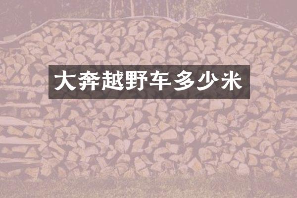 大奔越野车多少米