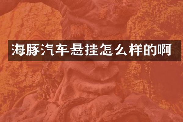 海豚汽车悬挂怎么样的啊