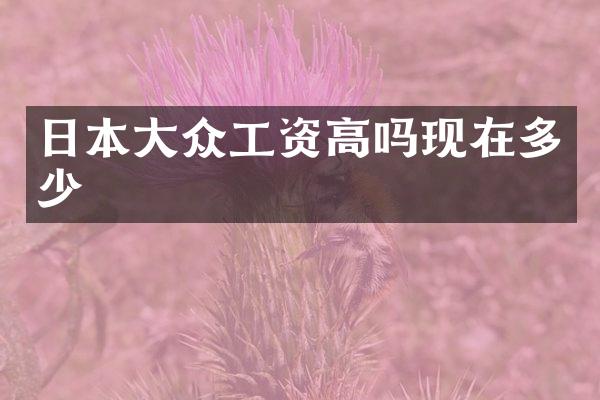 日本大众工资高吗现在多少