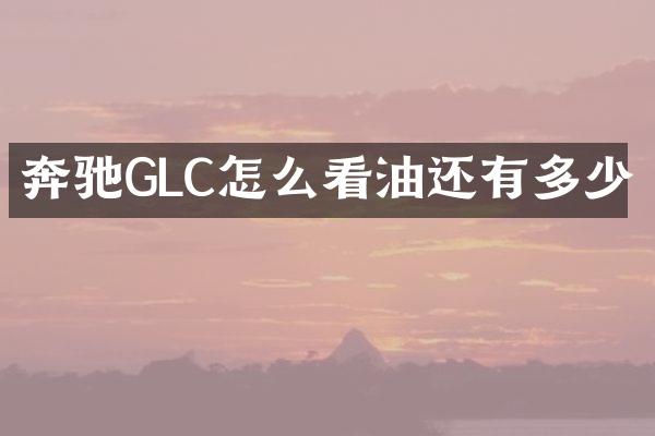 奔驰GLC怎么看油还有多少