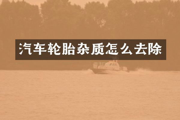 汽车轮胎杂质怎么去除
