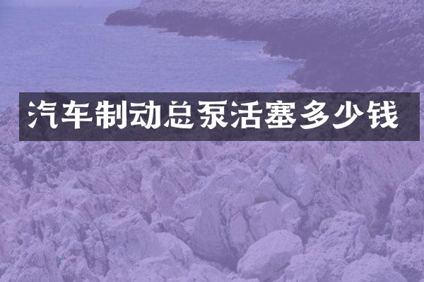 汽车制动总泵活塞多少钱