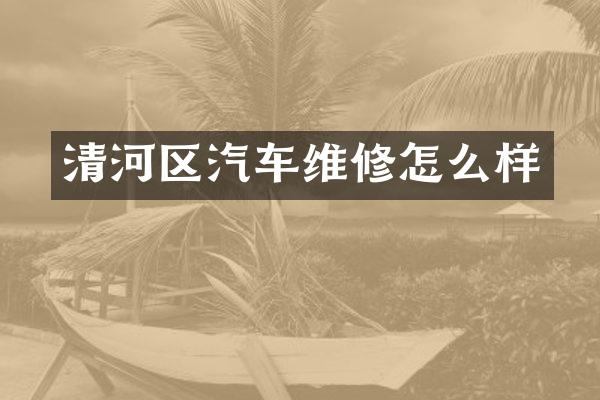 清河区汽车维修怎么样