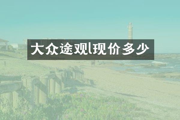 大众途观l现价多少