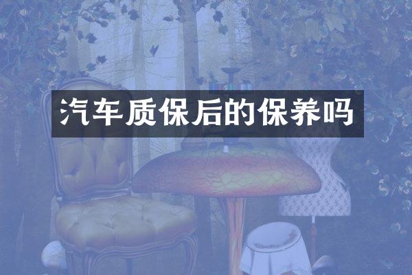 汽车质保后的保养吗