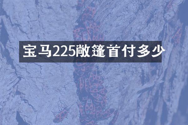 宝马225敞篷首付多少