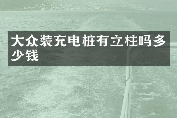 大众装充电桩有立柱吗多少钱