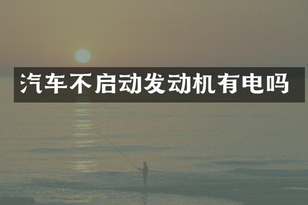 汽车不启动发动机有电吗