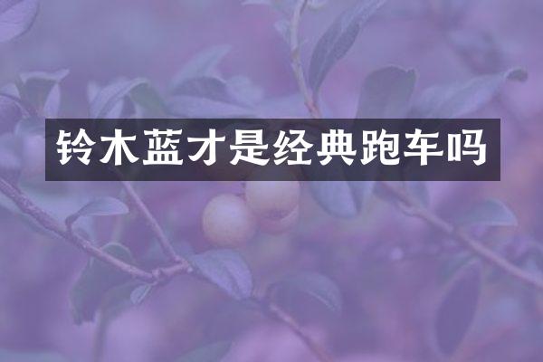 铃木蓝才是经典跑车吗