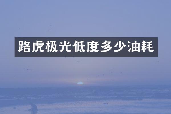 路虎极光低度多少油耗