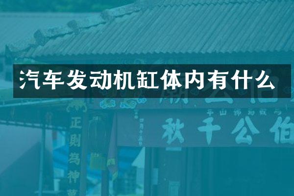 汽车发动机缸体内有什么