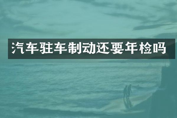 汽车驻车制动还要年检吗