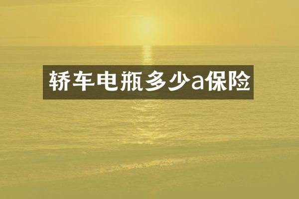 轿车电瓶多少a保险