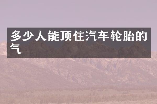 多少人能顶住汽车轮胎的气