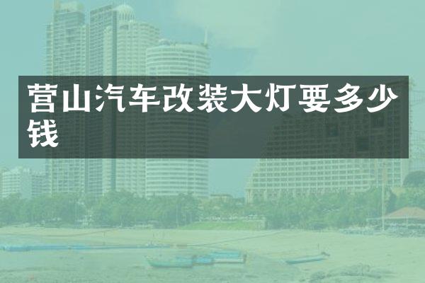 营山汽车改装大灯要多少钱