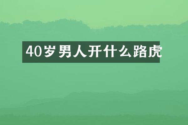 40岁男人开什么路虎