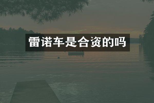 雷诺车是合资的吗