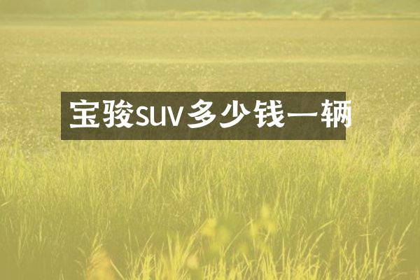 宝骏suv多少钱一辆