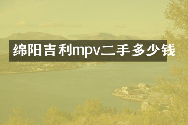绵阳吉利mpv二手多少钱