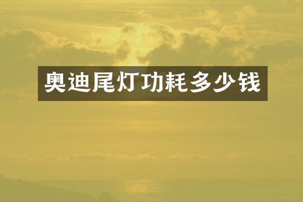 奥迪尾灯功耗多少钱