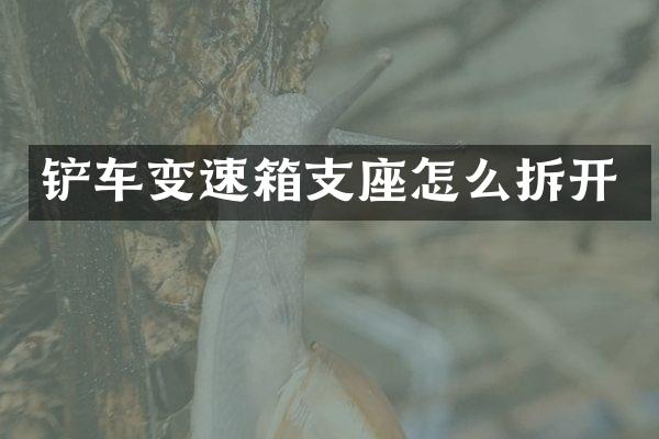 铲车变速箱支座怎么拆开