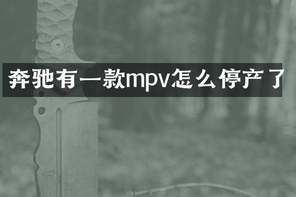 奔驰有一款mpv怎么停产了