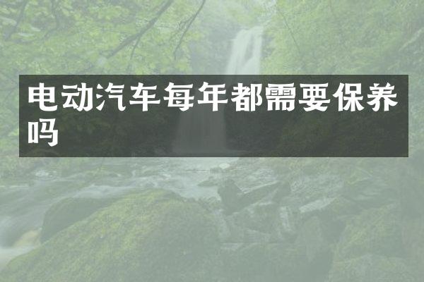 电动汽车每年都需要保养吗