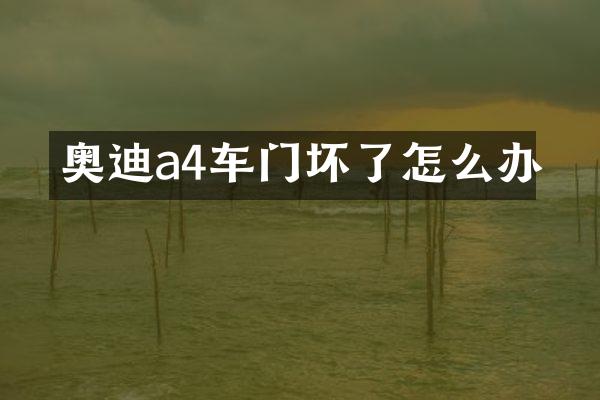 奥迪a4车门坏了怎么办