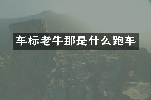 车标老牛那是什么跑车