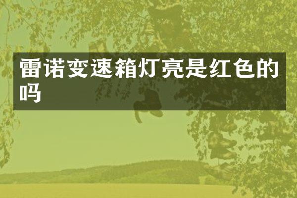 雷诺变速箱灯亮是红色的吗