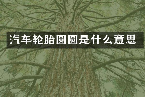 汽车轮胎圆圆是什么意思
