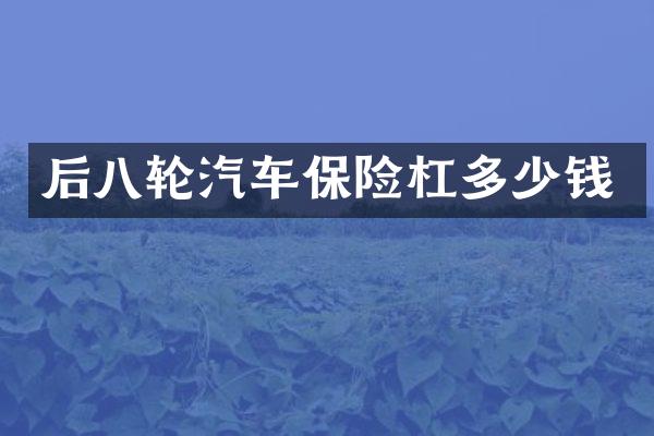 后八轮汽车保险杠多少钱