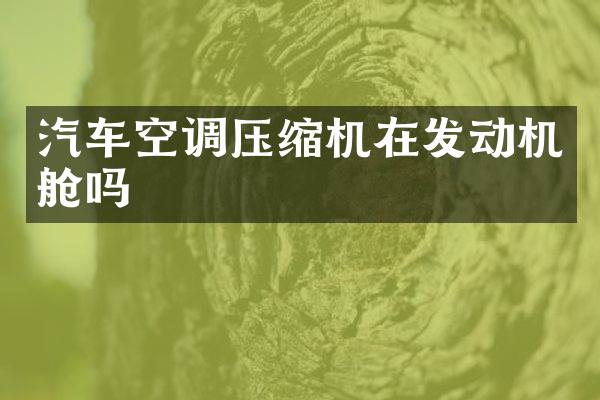 汽车空调压缩机在发动机舱吗