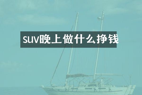suv晚上做什么挣钱