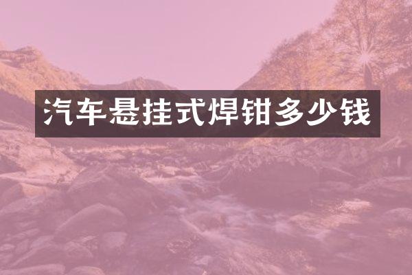 汽车悬挂式焊钳多少钱