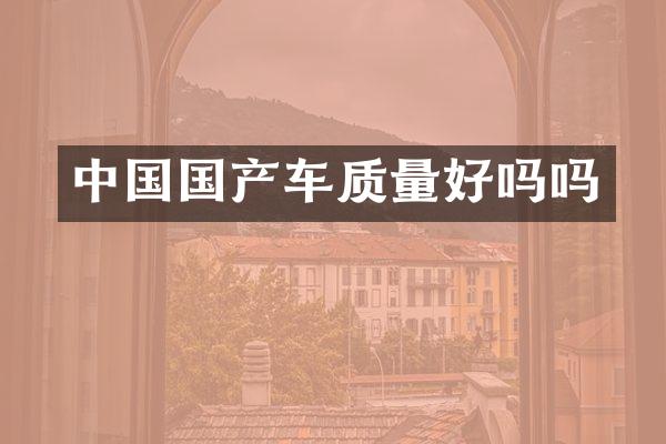中国国产车质量好吗吗