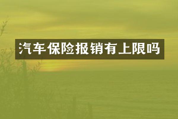 汽车保险报销有上限吗