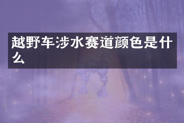 越野车涉水赛道颜色是什么