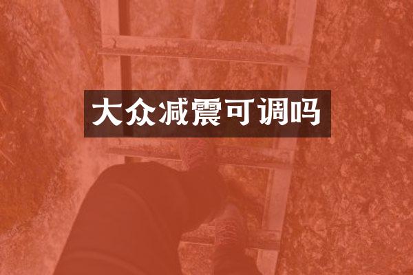 大众减震可调吗