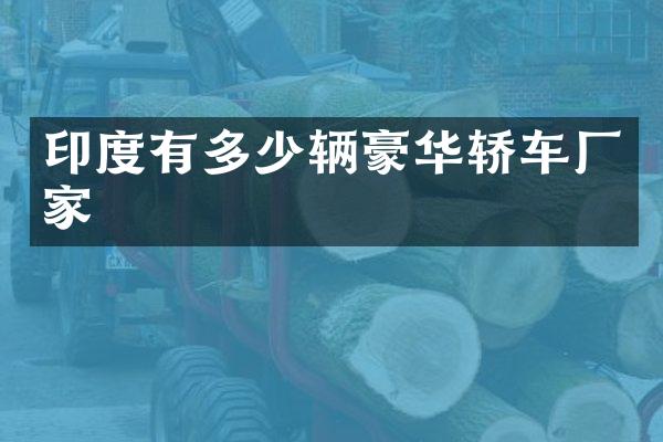 印度有多少辆豪华轿车厂家