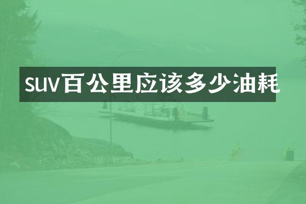 suv百公里应该多少油耗