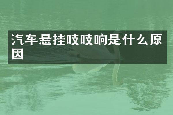 汽车悬挂吱吱响是什么原因
