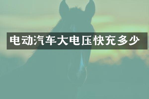 电动汽车大电压快充多少
