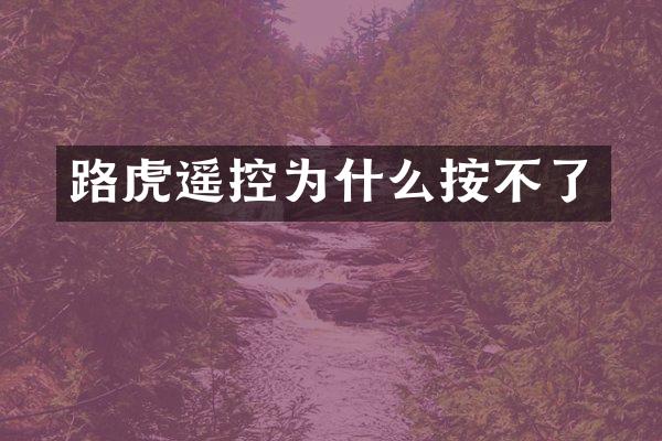 路虎遥控为什么按不了