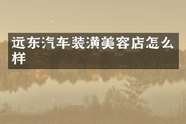 远东汽车装潢美容店怎么样