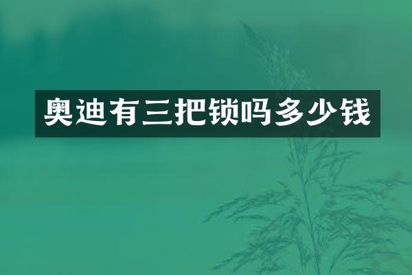 奥迪有三把锁吗多少钱
