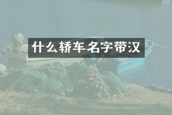 什么轿车名字带汉