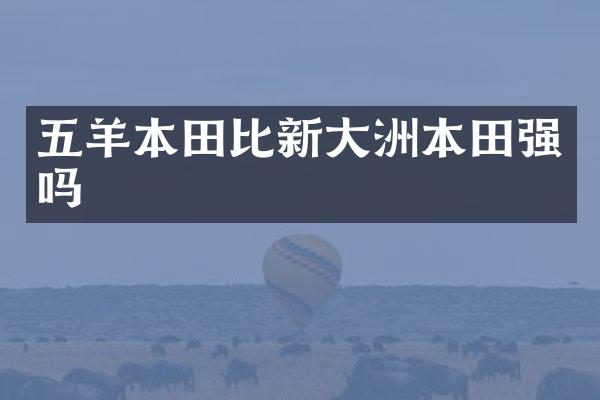五羊本田比新大洲本田强吗