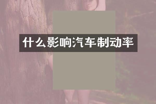 什么影响汽车制动率