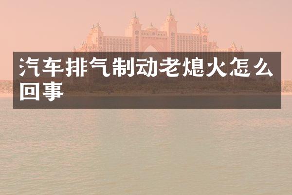 汽车排气制动老熄火怎么回事